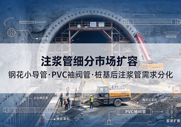 市中注浆管细分市场扩容，隧道钢花小导管、PVC 袖阀管、桩基后注浆管需求分化